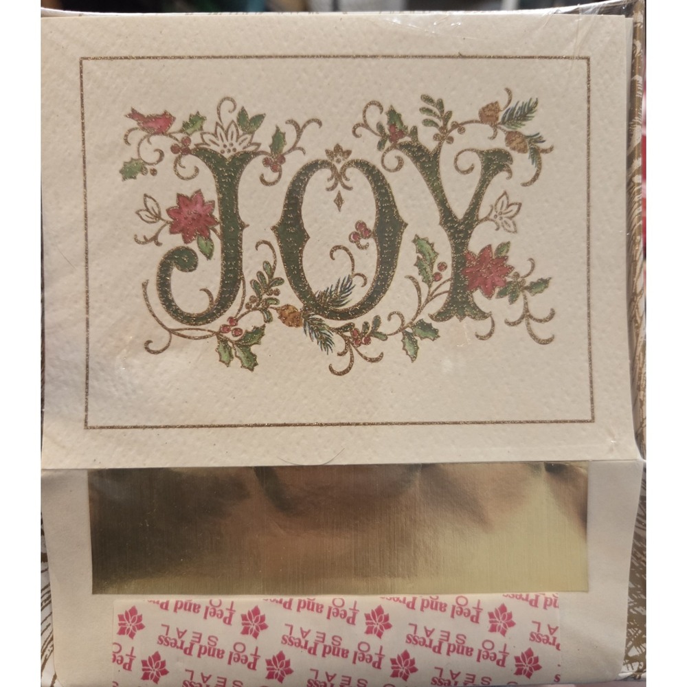 Box of Holiday Greeting Cards w/ Envelopes - Carlton Cards Glitter Foil Unopened